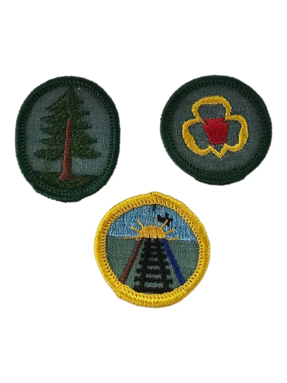 Girl Scout Merit Badges Cadette Lot of 9 Embroidered Patches Vintage 1960s 1980s